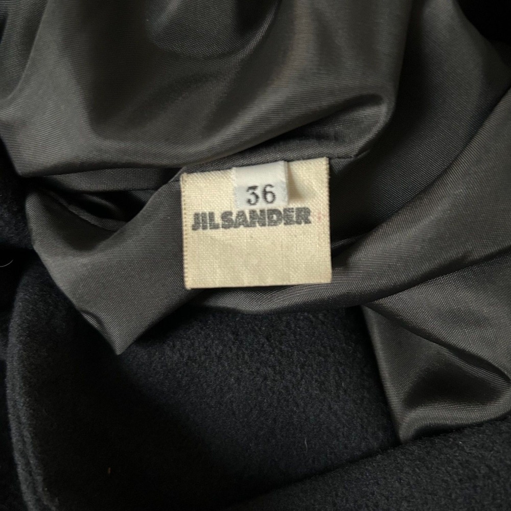 Jil Sander Black Double-Breasted Trench Coat - Picture 5 of 12